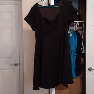 Black plus size dress